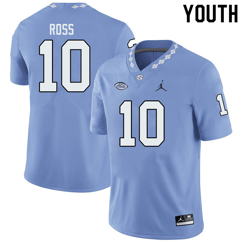 Jordan Brand Youth #10 Greg Ross North Carolina Tar Heels College Football Jerseys Sale-Blue